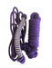 Braided Noseband Rope Halter with 8 Foot Lead in purple