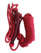 Braided Noseband Rope Halter with 8 Foot Lead in red