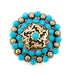 Berry Saddle Concho 1"  in Turquoise 