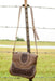 Concealed Carry Tooled Leather Crossbody Purse Coffee