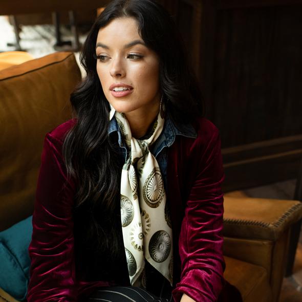 Fringe Scarves Big Concho Wild Rag - Bone