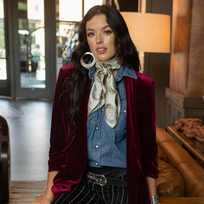 Fringe Scarves Big Concho Wild Rag - Bone