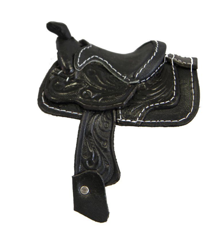 Black Decorative Western Saddle