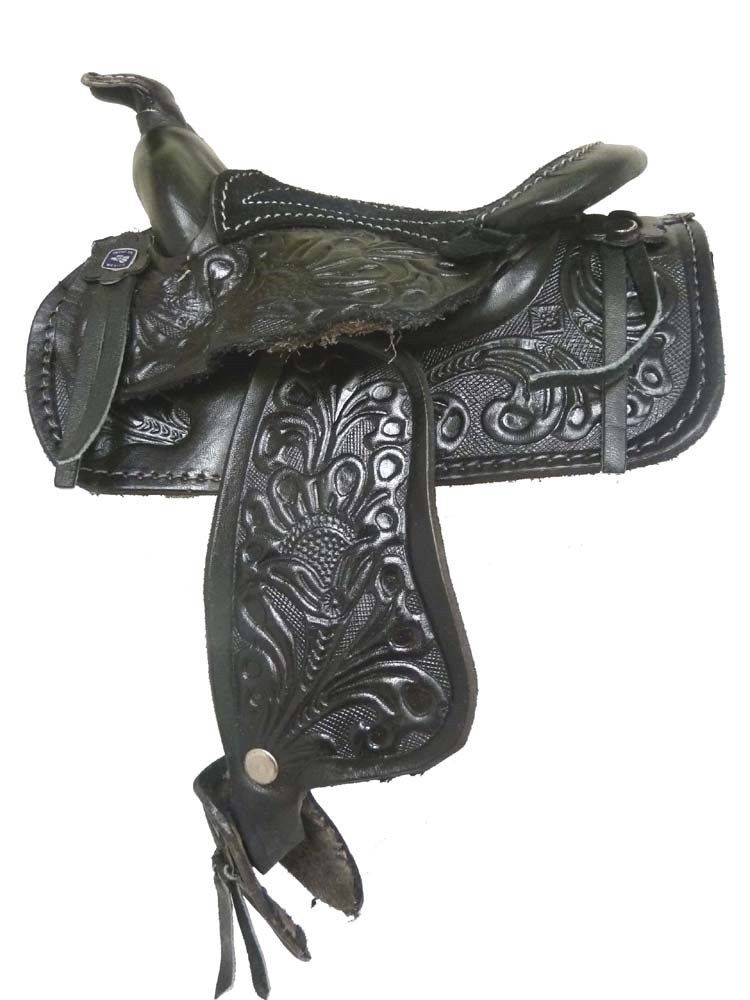 Black Decorative Western Saddle