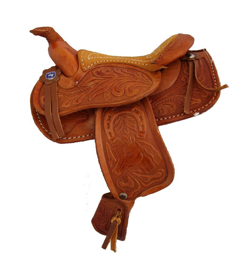 Light Brown Decorative Western Saddle