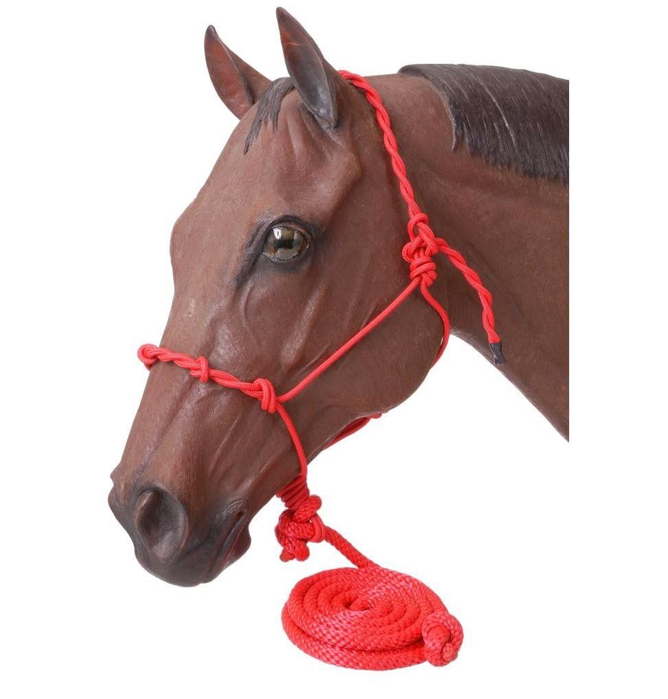 Tough-1 Poly Rope Halter with 14 Foot Lead