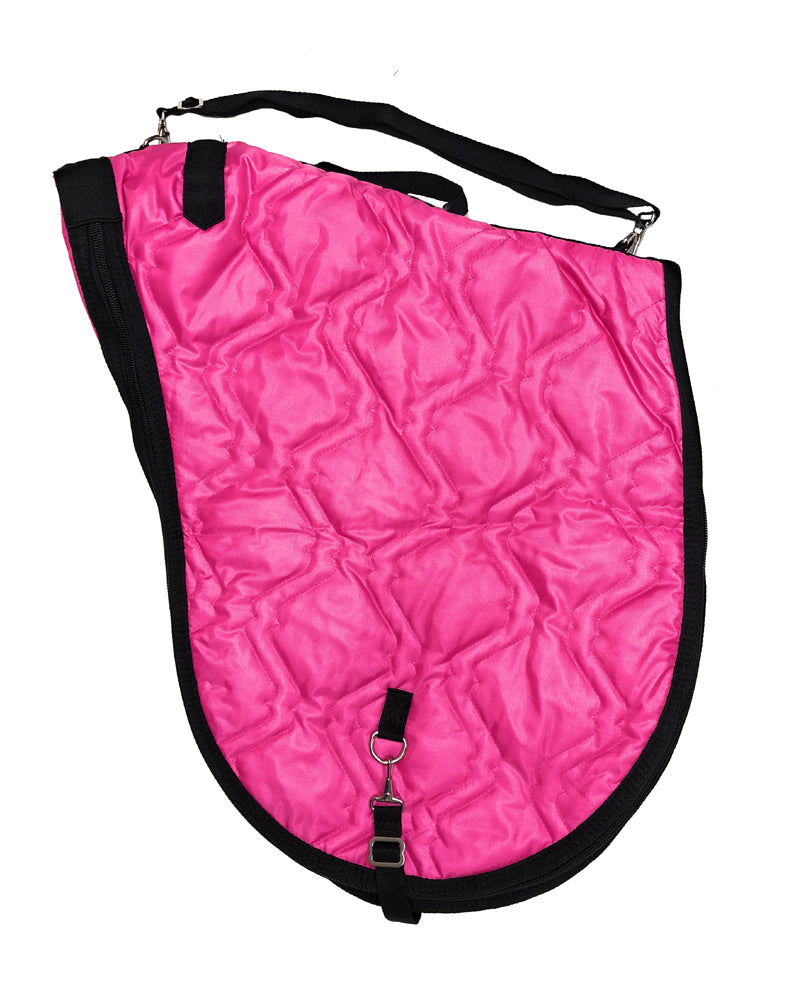 AJ Tack English Padded Saddle Carrier Hot Pink