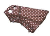 Pink polka dots over brown medium weight winter horse stable blanket