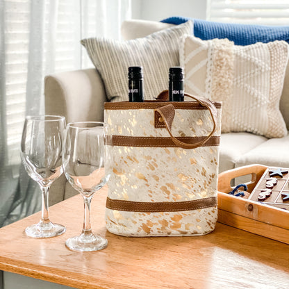 Inebirated Ivory Wine Bag