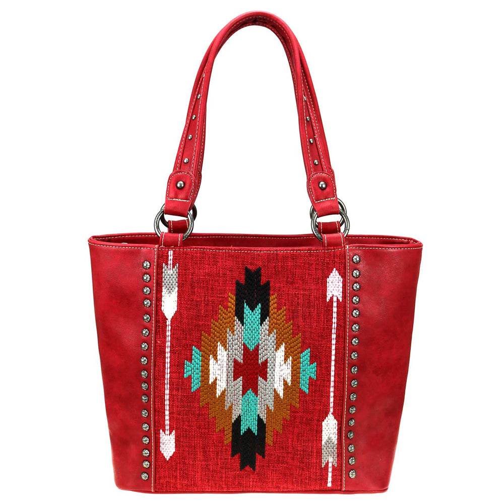 Concealed Carry Aztec Purse tote style in red