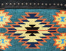 Concealed Carry Aztec hobo purse turquoise with aztec embroidered over canvas on front