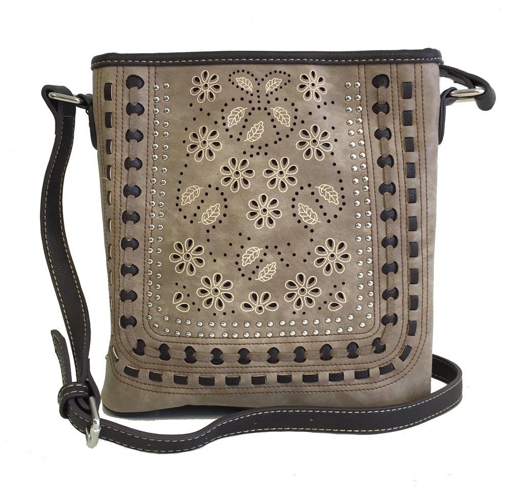 Concealed Carry Daisy Crossbody Purse in Tan