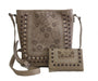 Concealed Carry Daisy Crossbody Purse and Wallet in tan