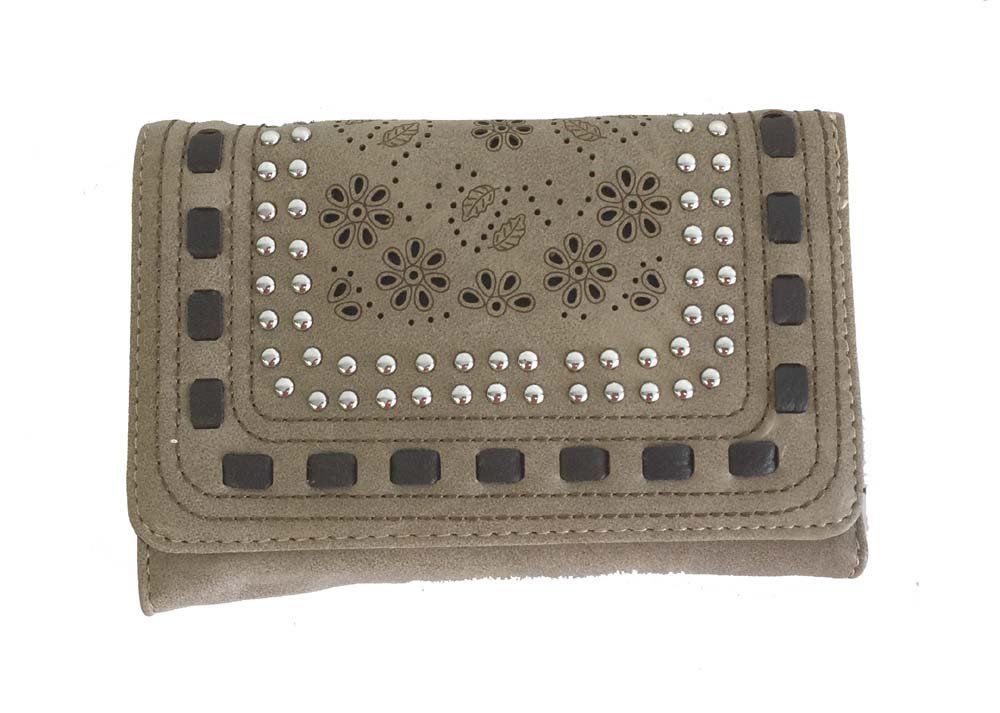 Concealed Carry Daisy Crossbody Wallet Tan