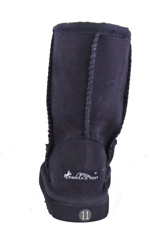 Montana West Kids Embroidery Boots Back Black