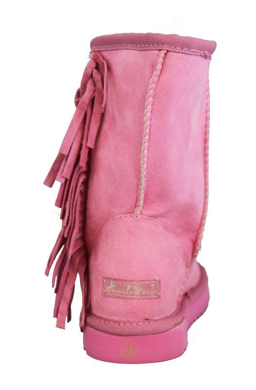 Montana West Kids Fringe Boots Pink – AJ Tack