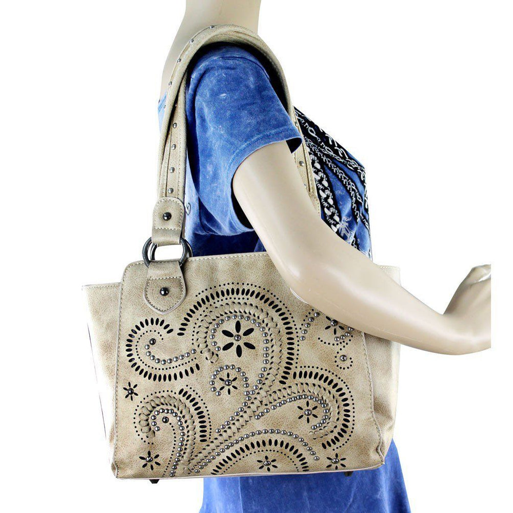 Concealed Carry Swirl Purse in brown