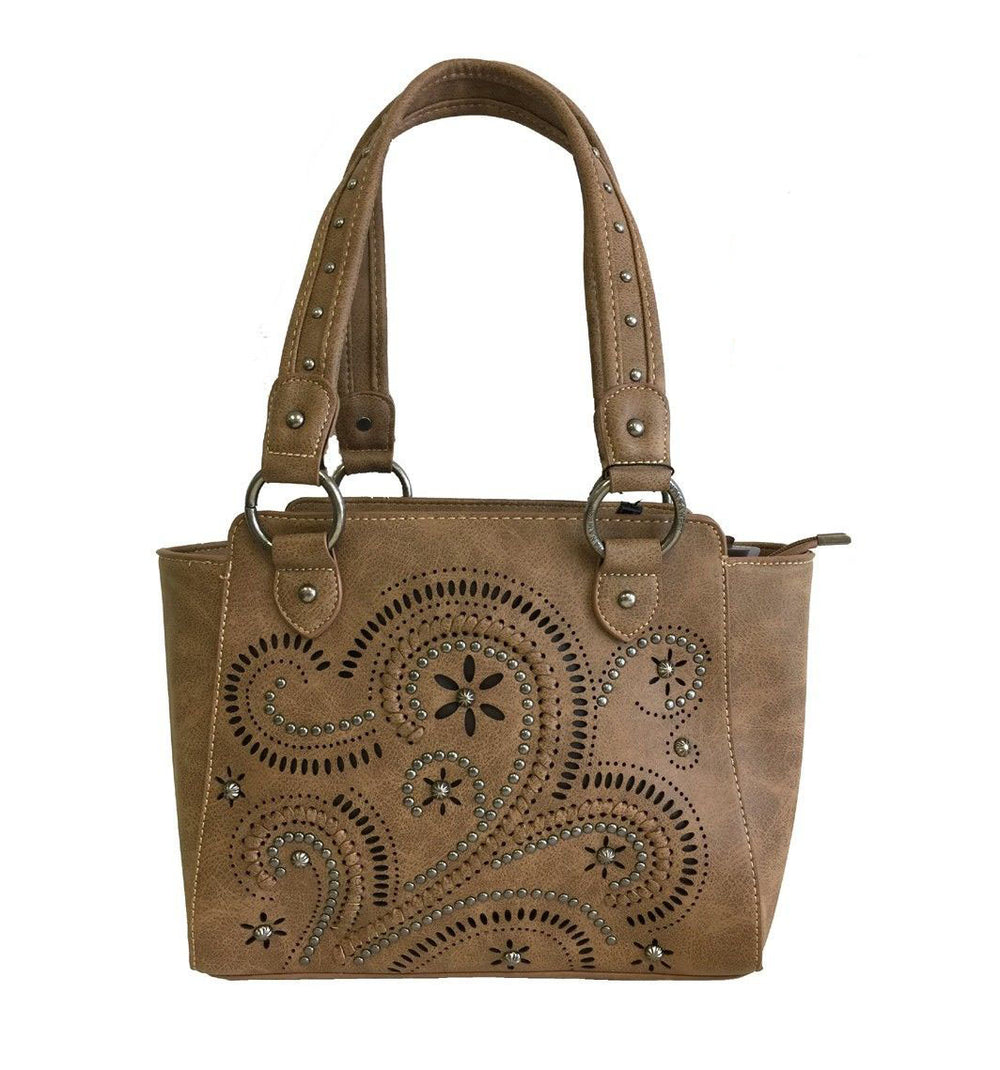 Concealed Carry Swirl Purse Brown