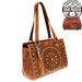 Concealed Carry Rhinestone Mandala Purse Brown Front