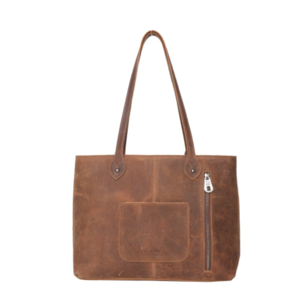 Montana West Genuine Leather Concealed Carry Wide Tote