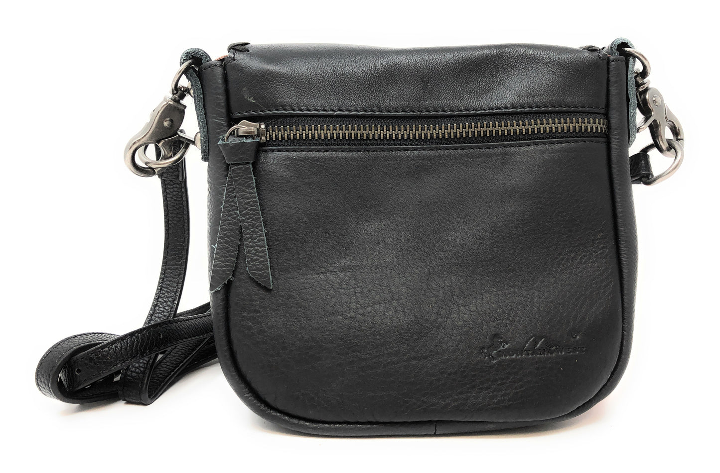 Black Concho Crossbody Purse Back