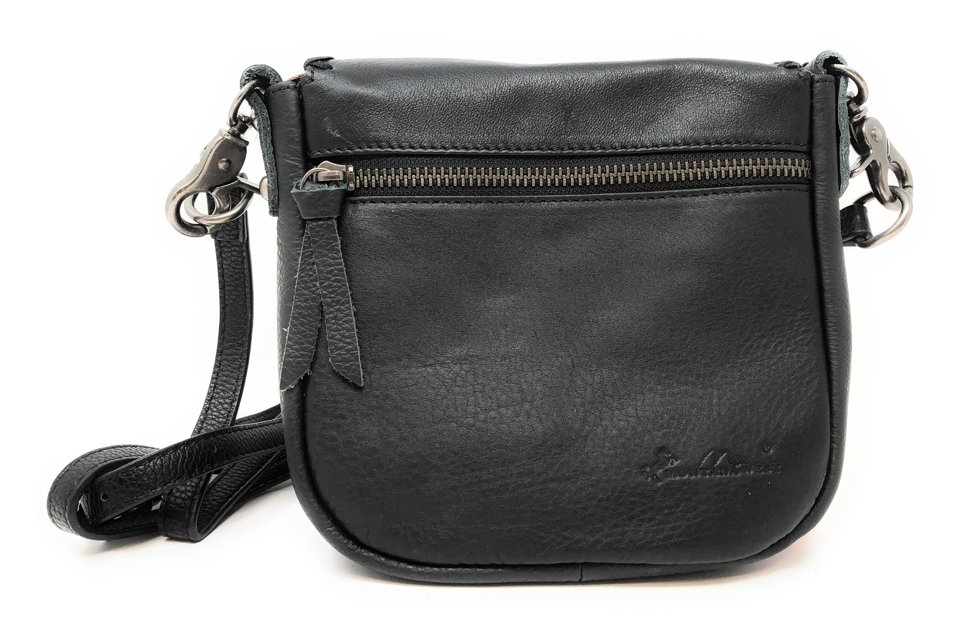 Black Concho Crossbody Purse Back
