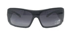 Crossed Pistol Rhinestone Sunglasses Black Front