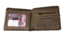 Montana West Hair-On Leather Bi-Fold Wallet Coffee with 2 ID windows