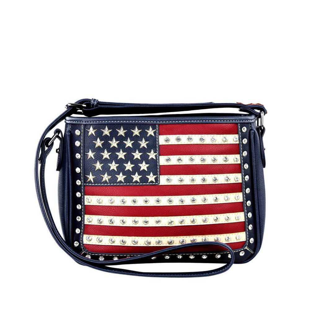 Concealed Carry American Pride Crossbody Purse in navy