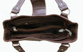Concealed Carry Western Tooled Leather Purse coffee color multicompartment interior