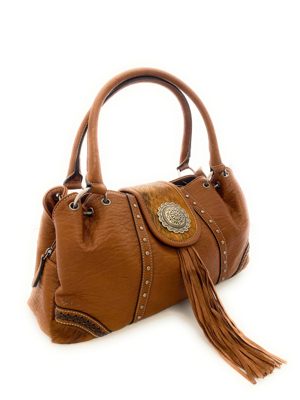 Bandana by American West Dallas Orange Sun Zip Top Tote | Tote, Bling purses,  Leather women