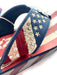Montana West American Flag Wedge Sandals Navy 9