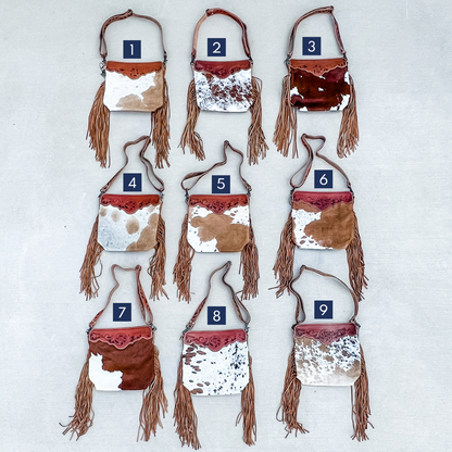 Myra Cowboy Hand Tooled Crossbody Bag