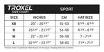 Troxel Sport Helmet - Black Size Chart