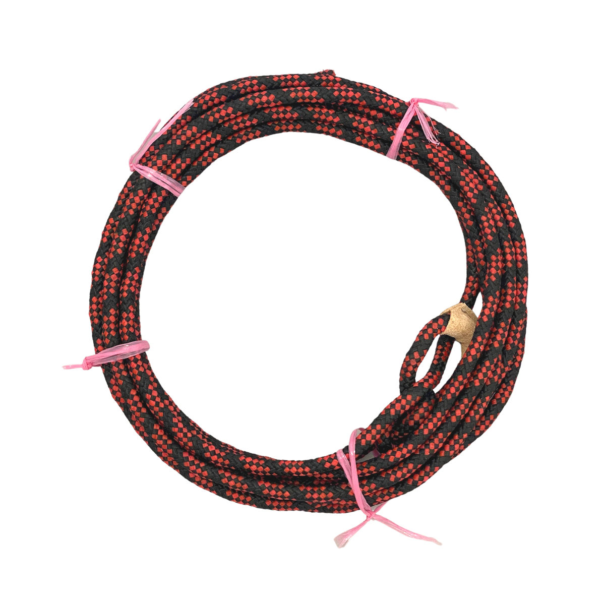AJ Tack Kid braided nylon rodeo lasso Red and Black