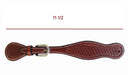 genuine leather western style narrow shaped spur strap in chestnut color