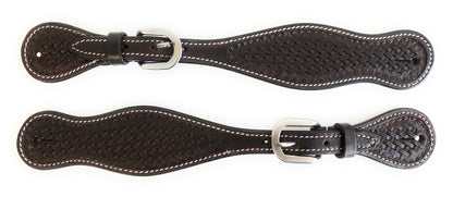 Basket Weave Spur Straps Dark Oil